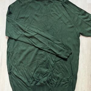 Zara Men's Forest Green Crewneck Sweater